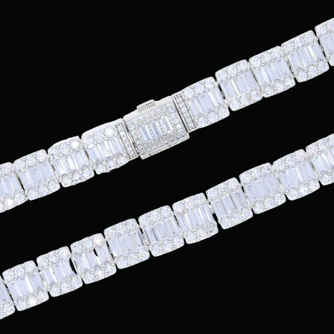 8MM Square Charm Iced Out Diamond Bracelet - Image 4