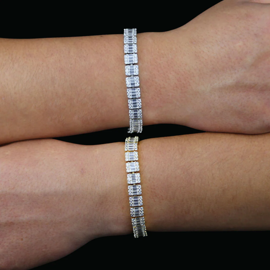 8MM Square Charm Iced Out Diamond Bracelet - Image 7