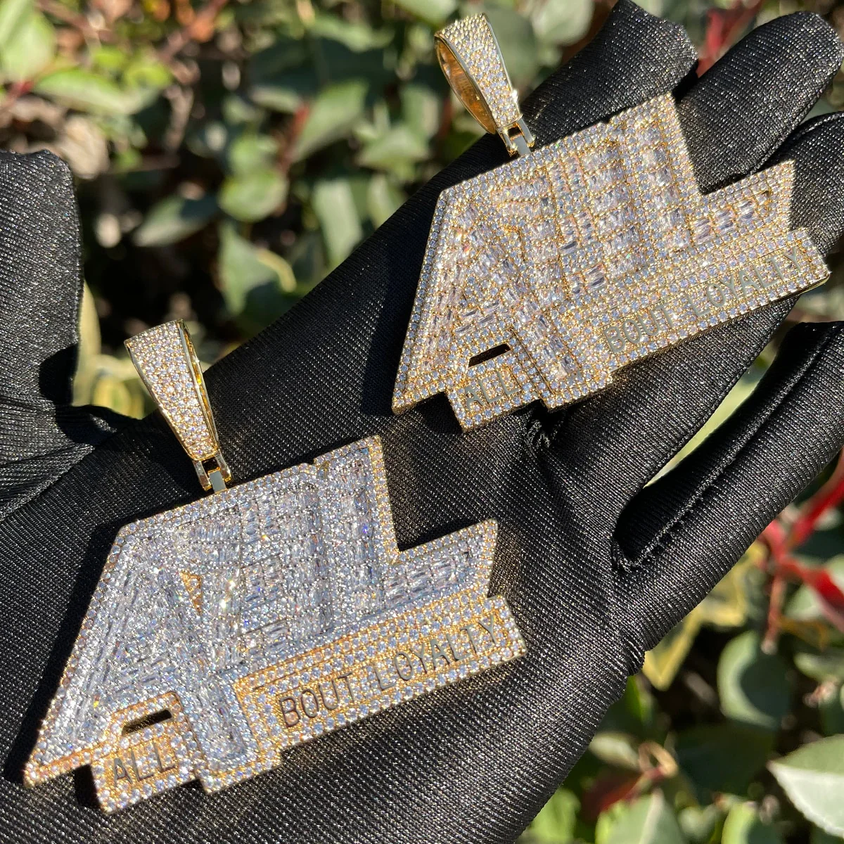 All About Loyalty Iced Out Letter Diamond Pendant Necklace - Image 10