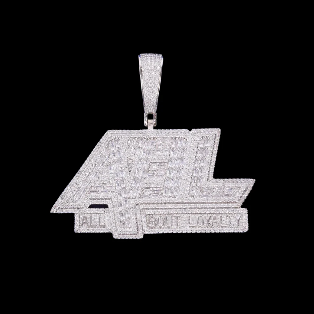All About Loyalty Iced Out Letter Diamond Pendant Necklace - Image 5