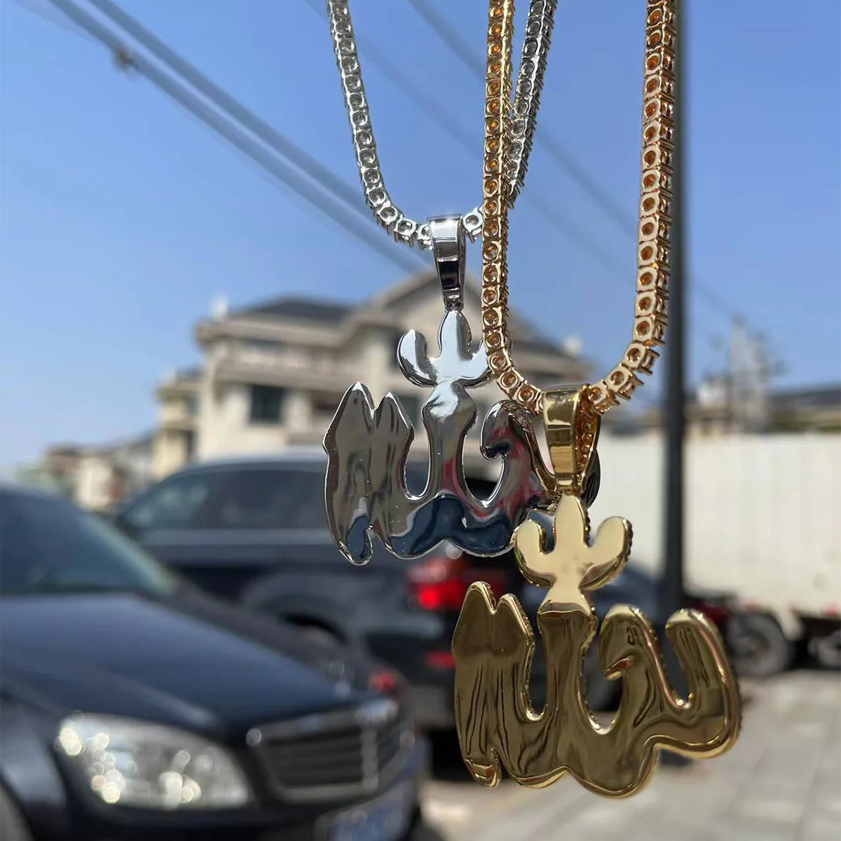 Allah Iced Out Diamond Pendant Necklace - Image 9