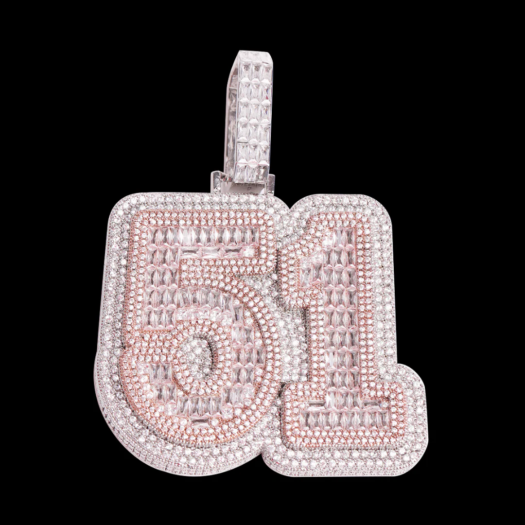 Any Number Any Letter Iced Out Personalized Custom Name Necklace Pendant - Image 3