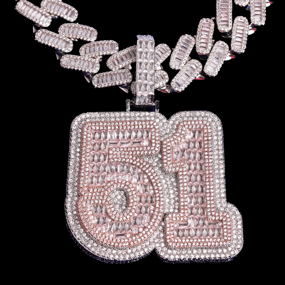Any Number Any Letter Iced Out Personalized Custom Name Necklace Pendant - Image 4