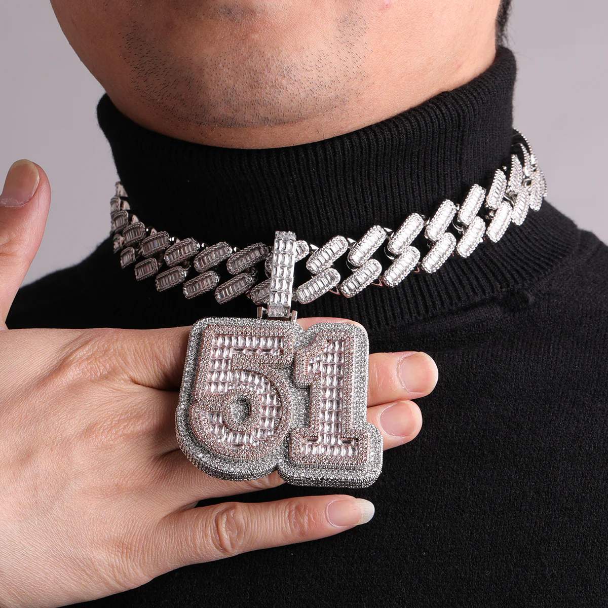 Any Number Any Letter Iced Out Personalized Custom Name Necklace Pendant - Image 8