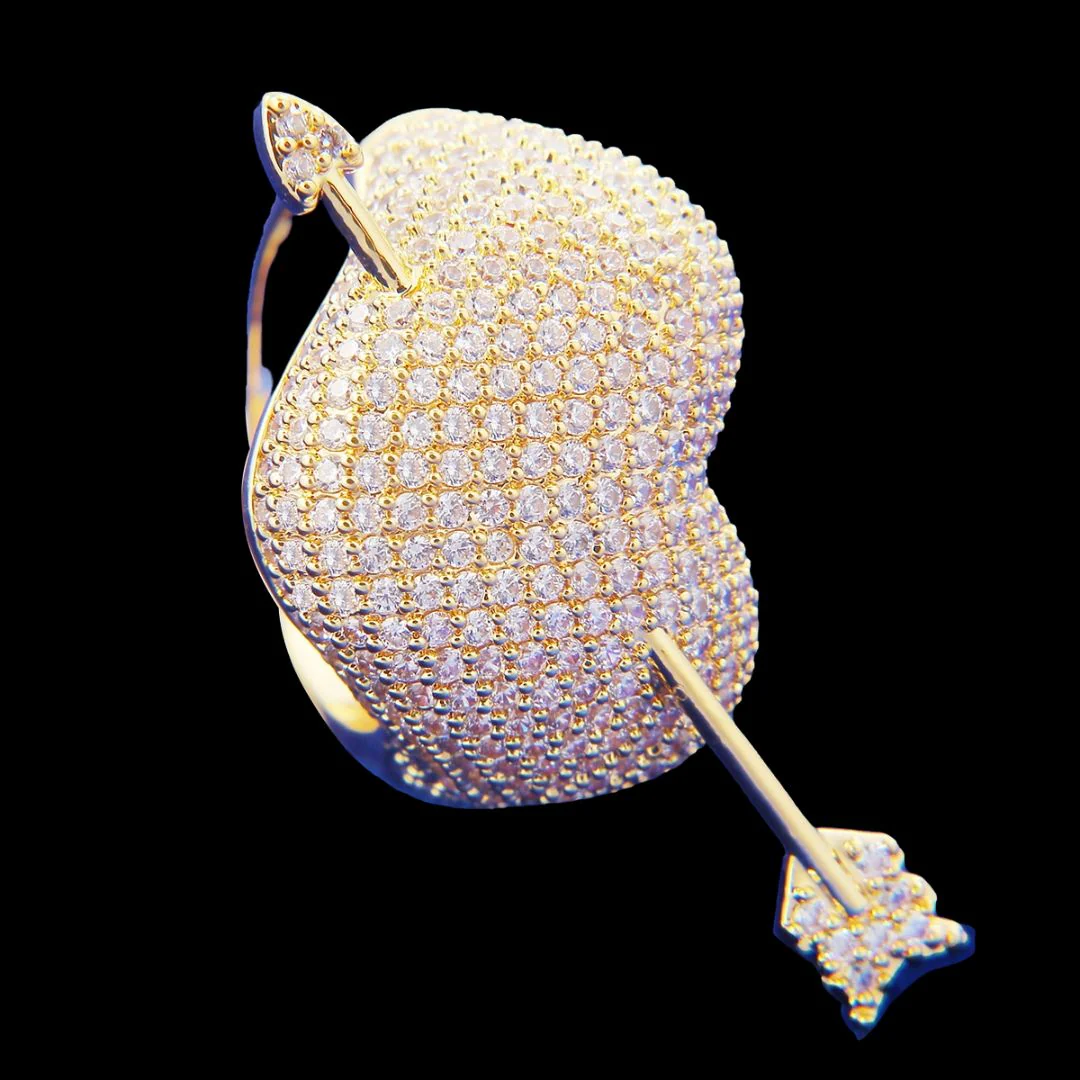 Arrow Heart Edition Iced Out Diamond Ring - Image 2