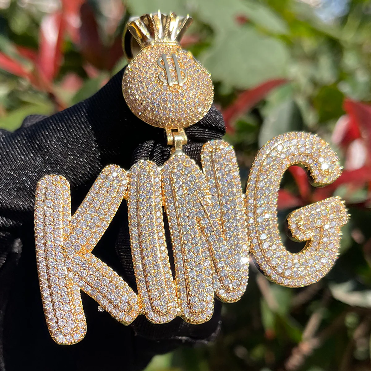Bag Chaser Drip Iced Out Personalized Custom Name Necklace Pendant - Image 10