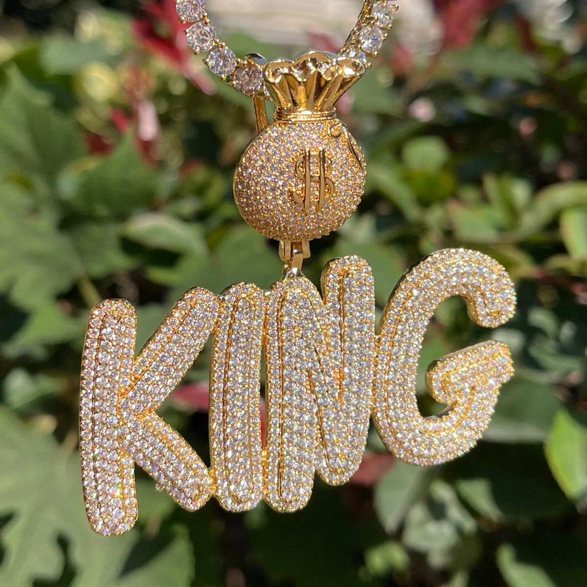 Bag Chaser Drip Iced Out Personalized Custom Name Necklace Pendant - Image 7