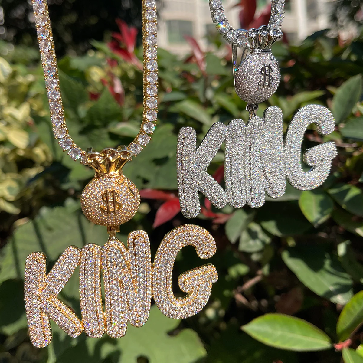 Bag Chaser Drip Iced Out Personalized Custom Name Necklace Pendant - Image 9