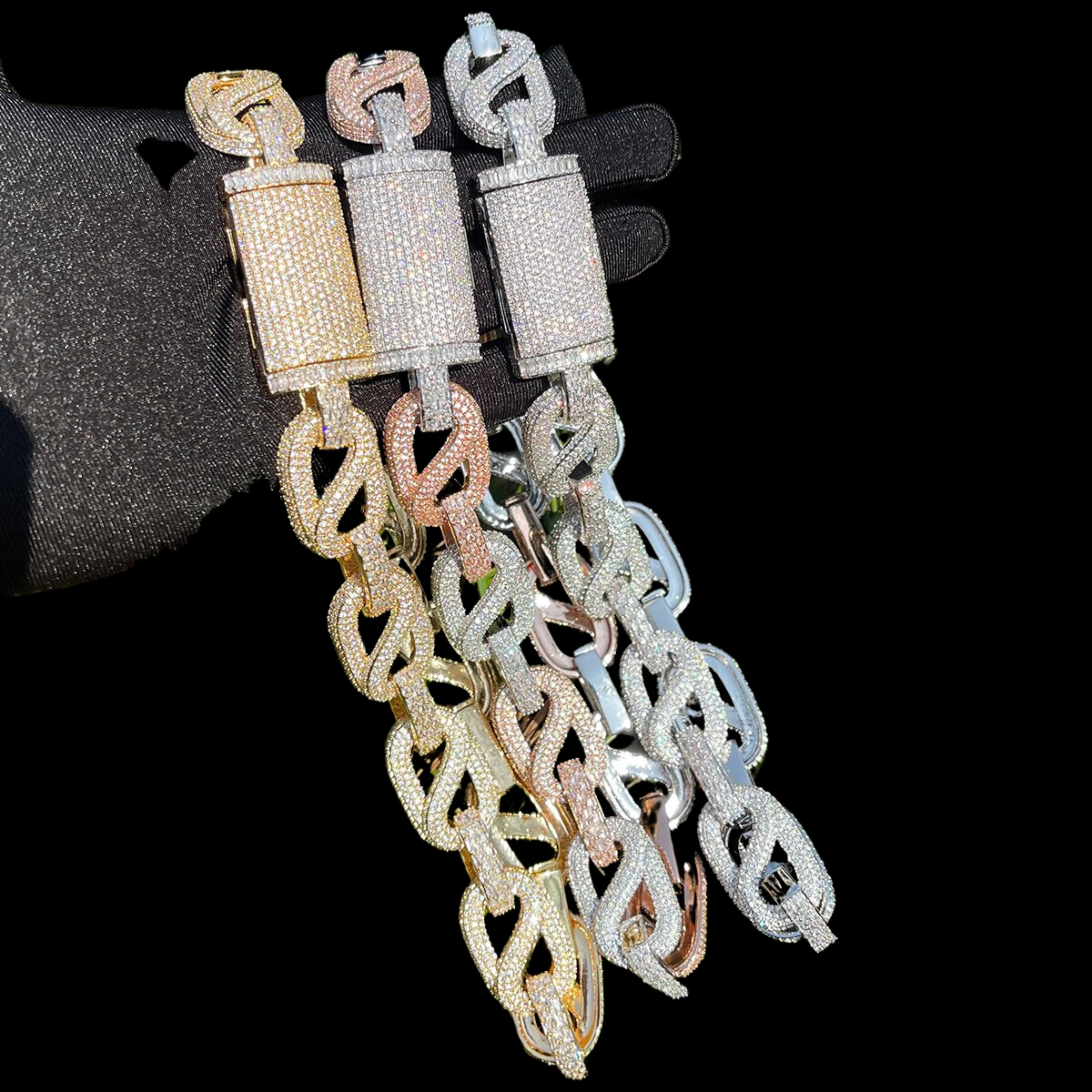 20MM Baguette and Stones Infinity Iced Out Diamond Necklace Chain - Image 7
