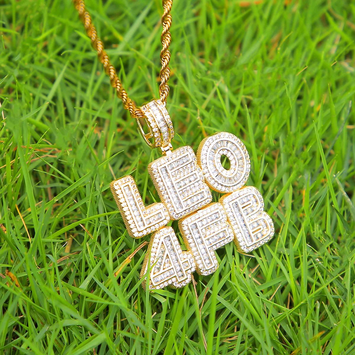 Baguette Any Letter Iced Out Personalized Custom Name Necklace Pendant - Image 4