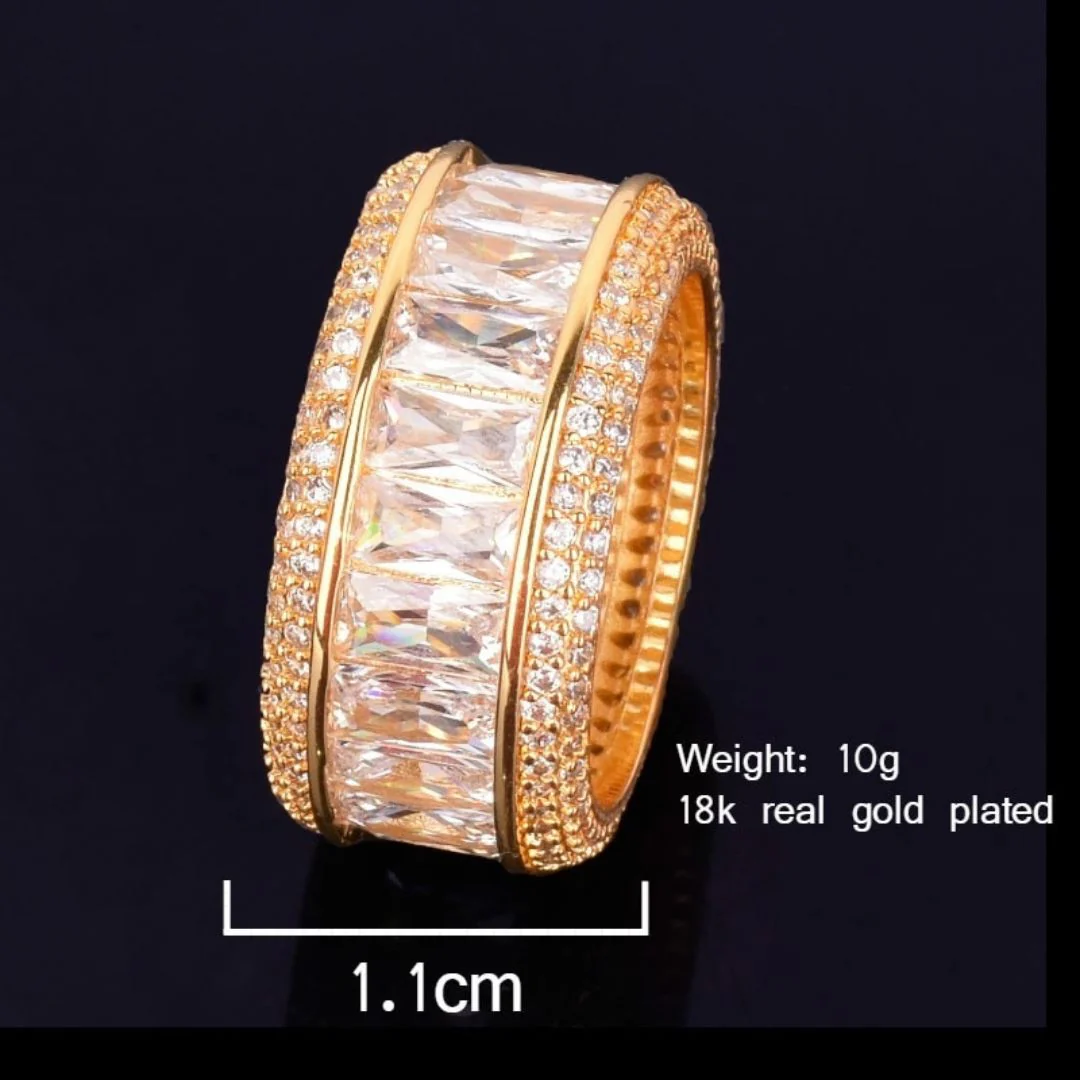 Baguette Cut Iced Out Diamond Ring - Image 4