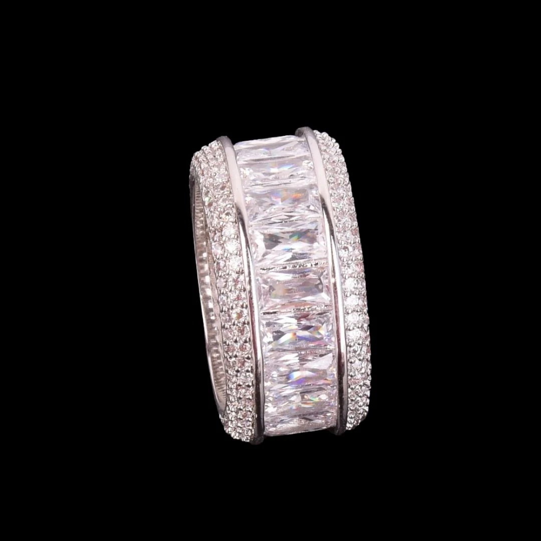 Baguette Cut Iced Out Diamond Ring - Image 5