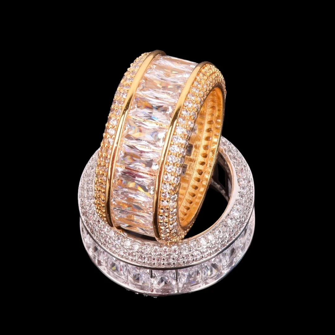 Baguette Cut Iced Out Diamond Ring - Image 6
