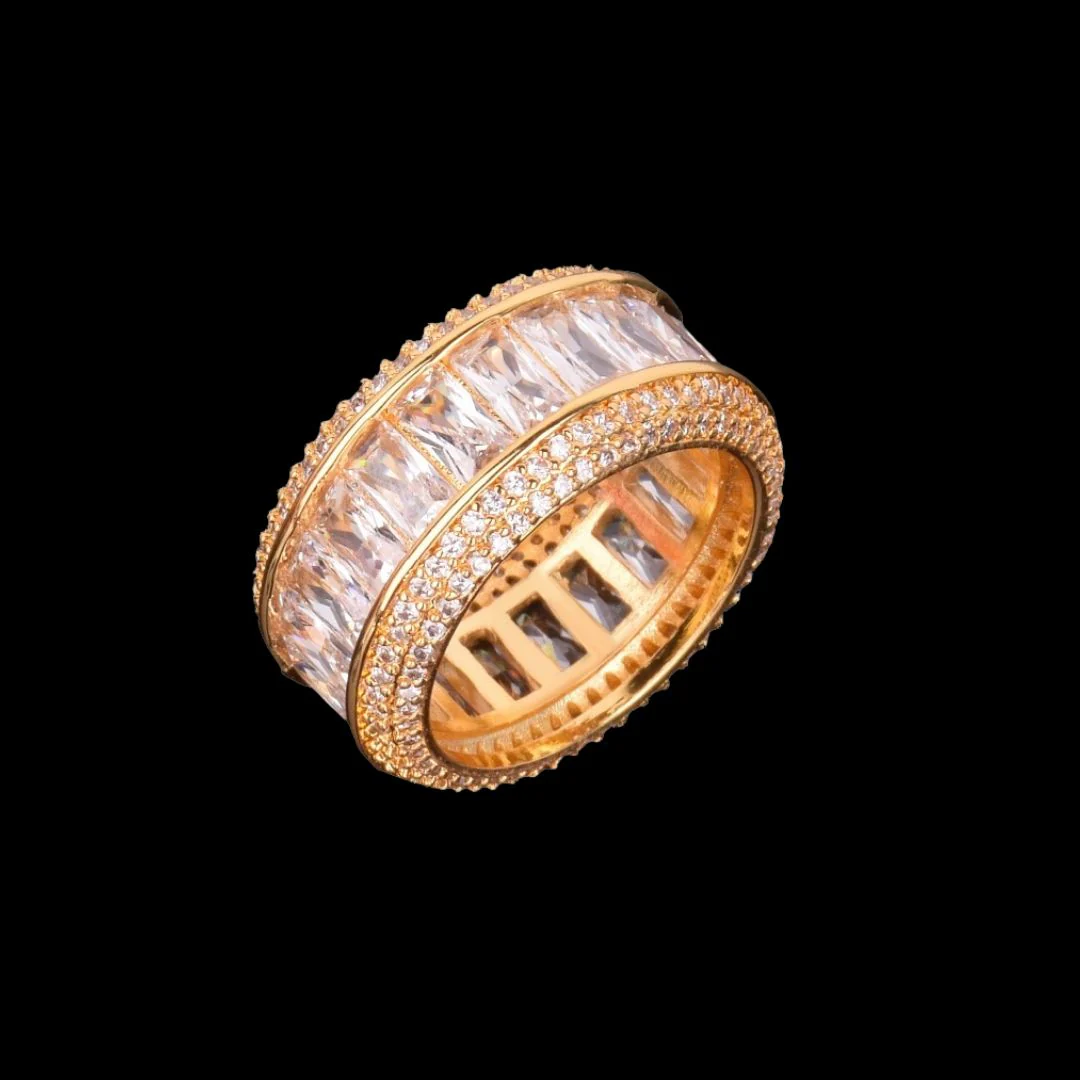 Baguette Cut Iced Out Diamond Ring - Image 7