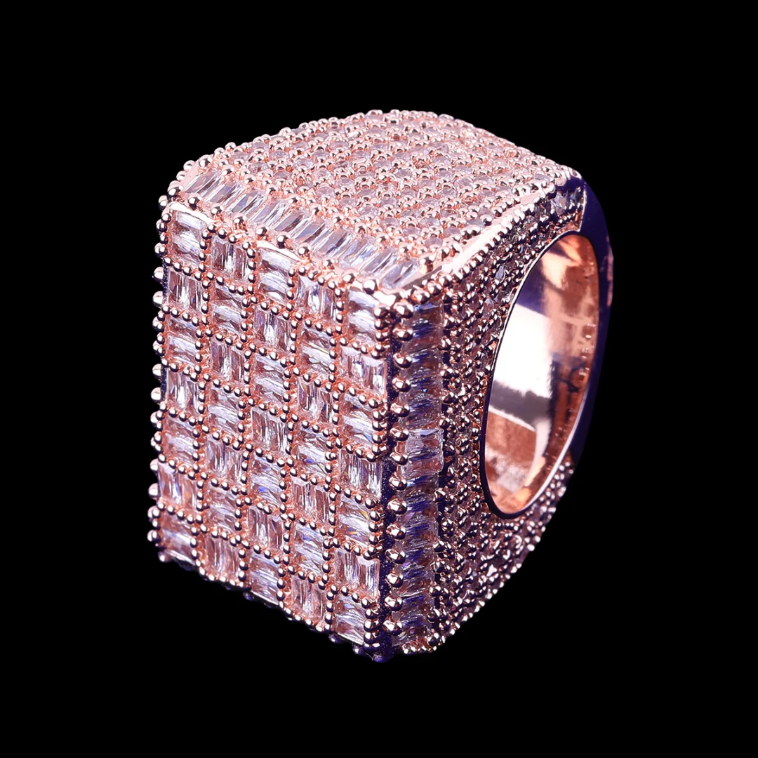 Baguette Load Iced Out Diamond Ring - Image 4