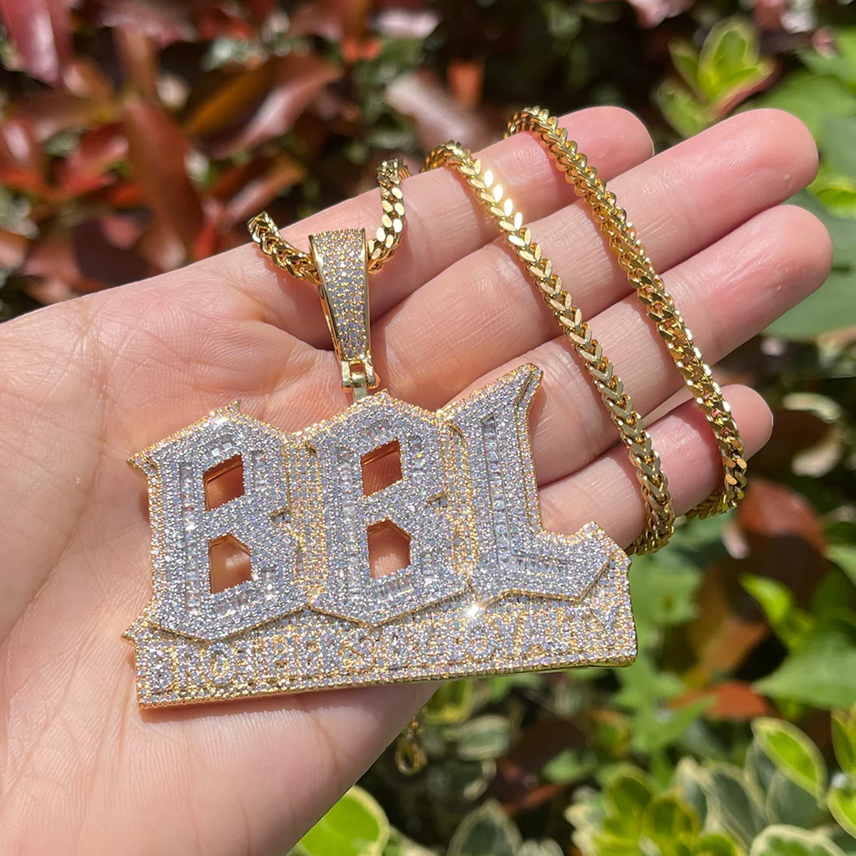 BBL Brothers By Loyalty Iced Out Diamond Pendant Necklace - Image 12