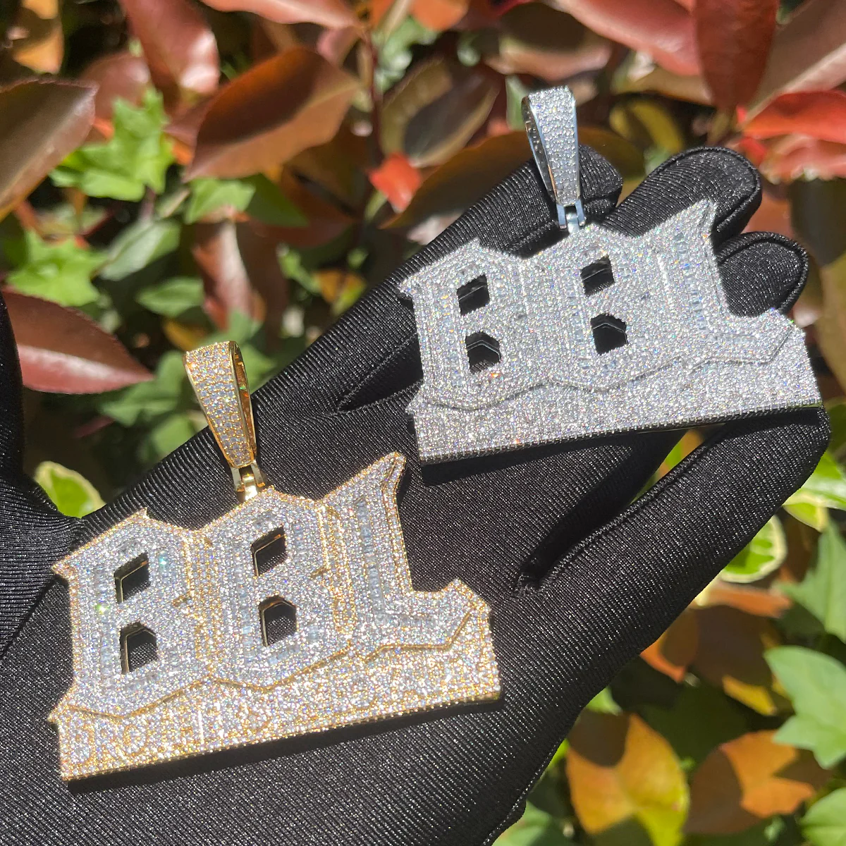 BBL Brothers By Loyalty Iced Out Diamond Pendant Necklace - Image 2