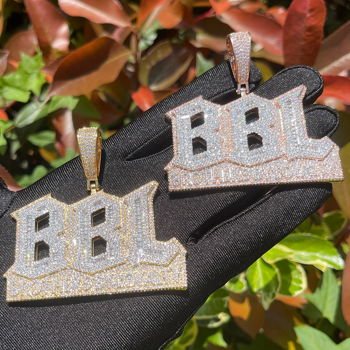 BBL Brothers By Loyalty Iced Out Diamond Pendant Necklace - Image 3