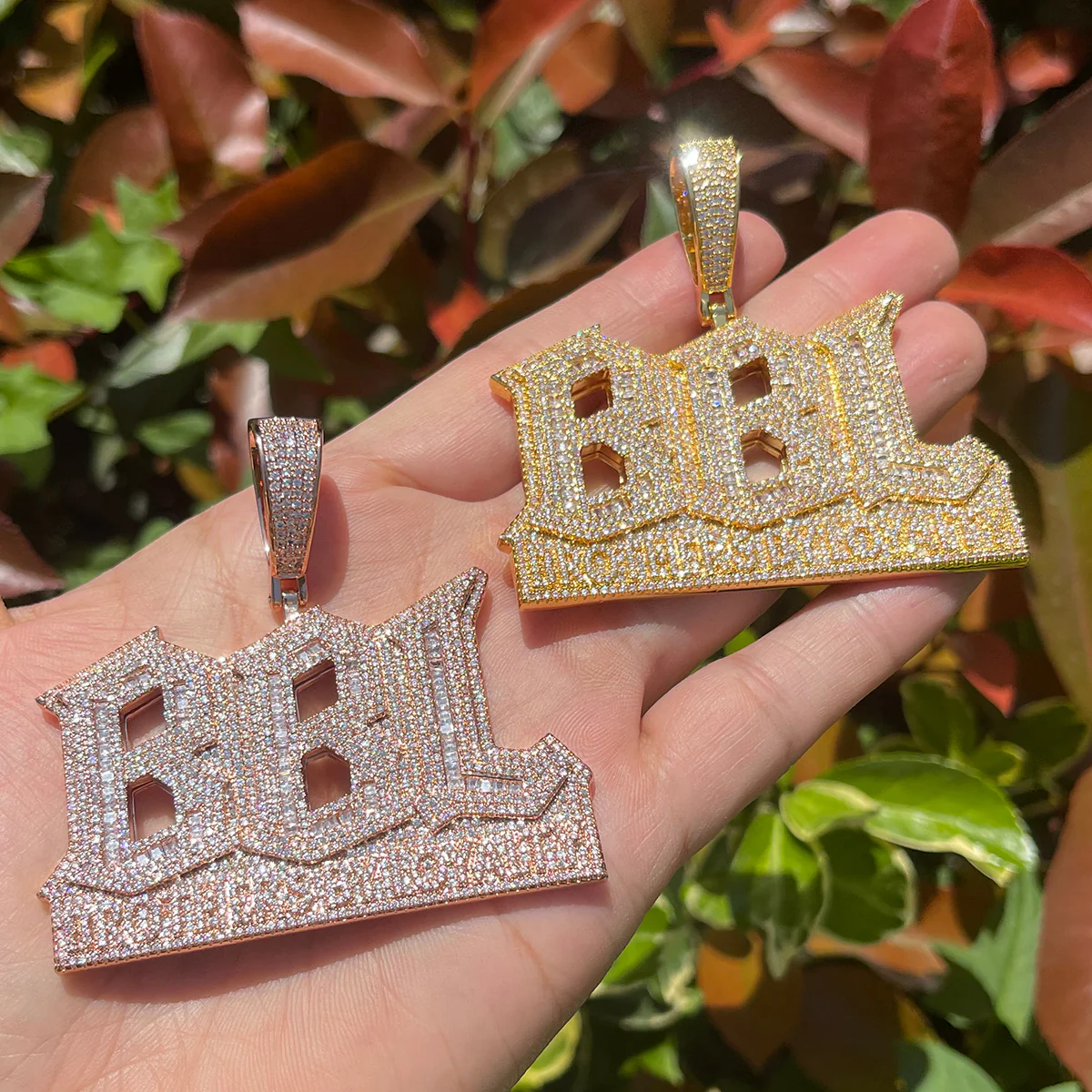 BBL Brothers By Loyalty Iced Out Diamond Pendant Necklace - Image 4