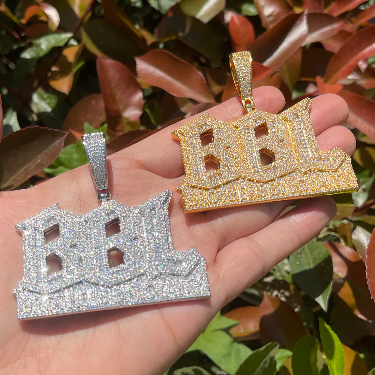 BBL Brothers By Loyalty Iced Out Diamond Pendant Necklace - Image 5