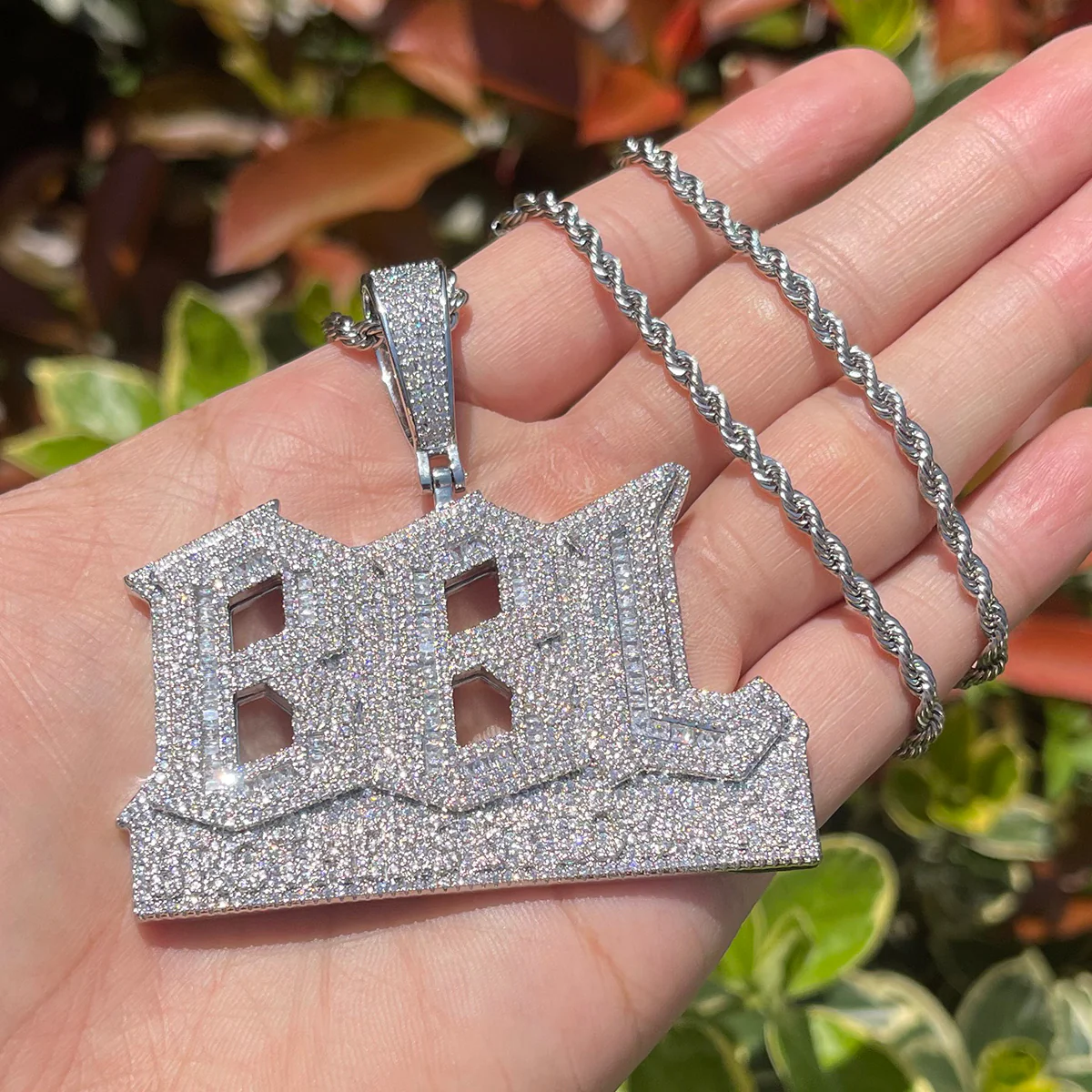 BBL Brothers By Loyalty Iced Out Diamond Pendant Necklace - Image 6