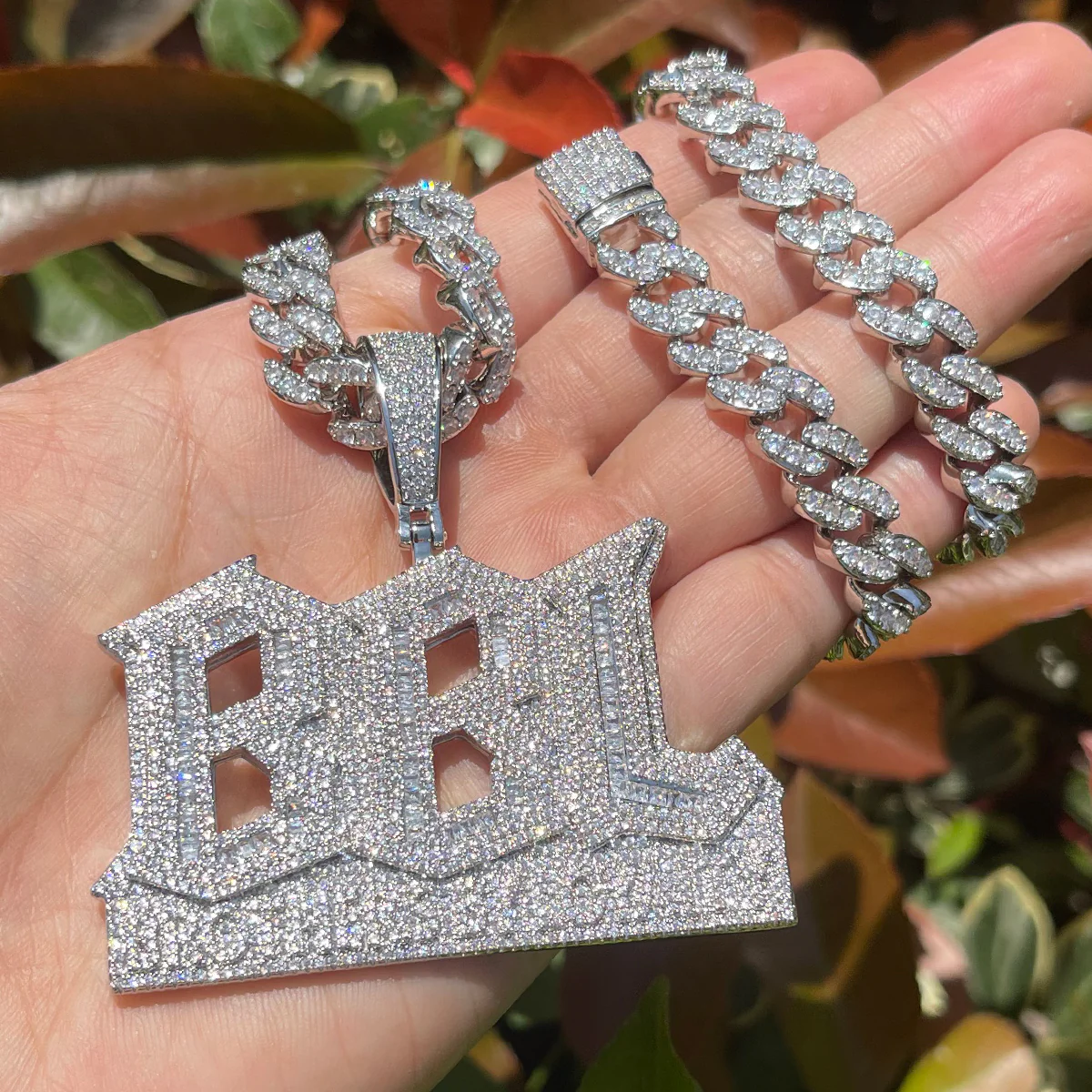 BBL Brothers By Loyalty Iced Out Diamond Pendant Necklace - Image 7