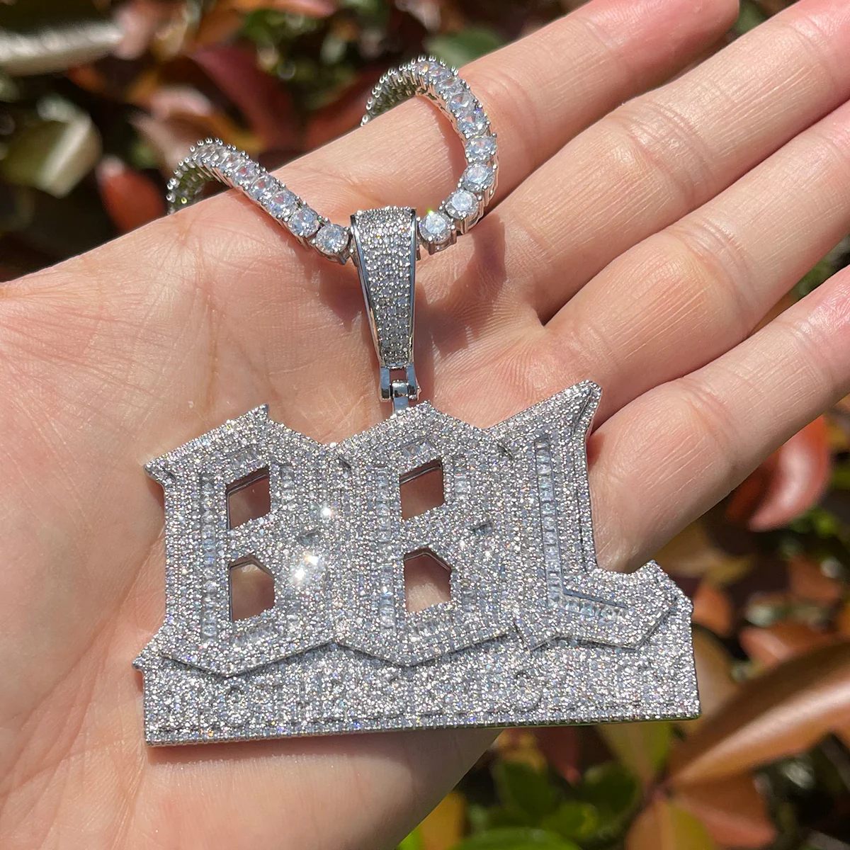 BBL Brothers By Loyalty Iced Out Diamond Pendant Necklace - Image 8