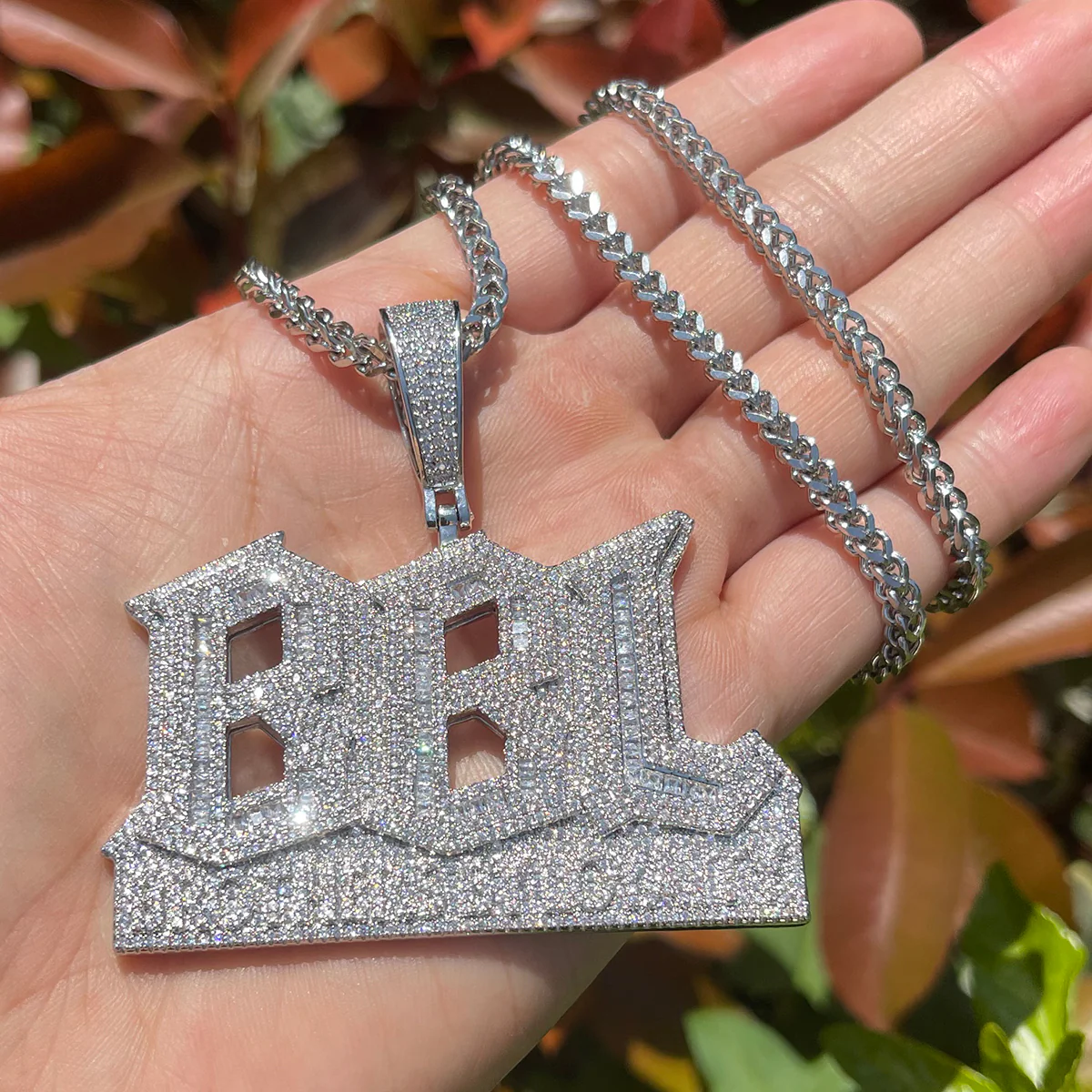 BBL Brothers By Loyalty Iced Out Diamond Pendant Necklace - Image 9