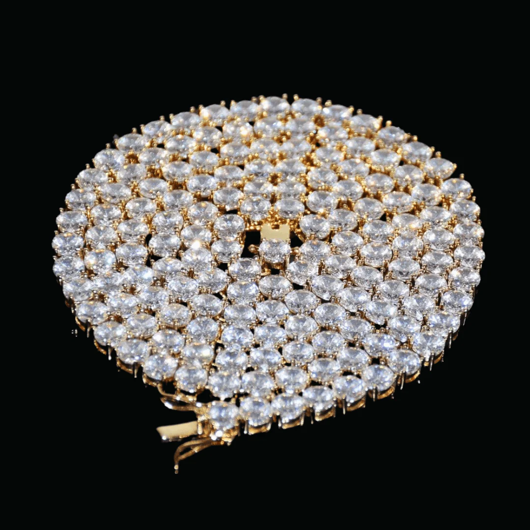 BEST | 3MM-5MM Row Style Endless Bling Shine Tennis Iced Out Diamond Necklace Chain - Image 3