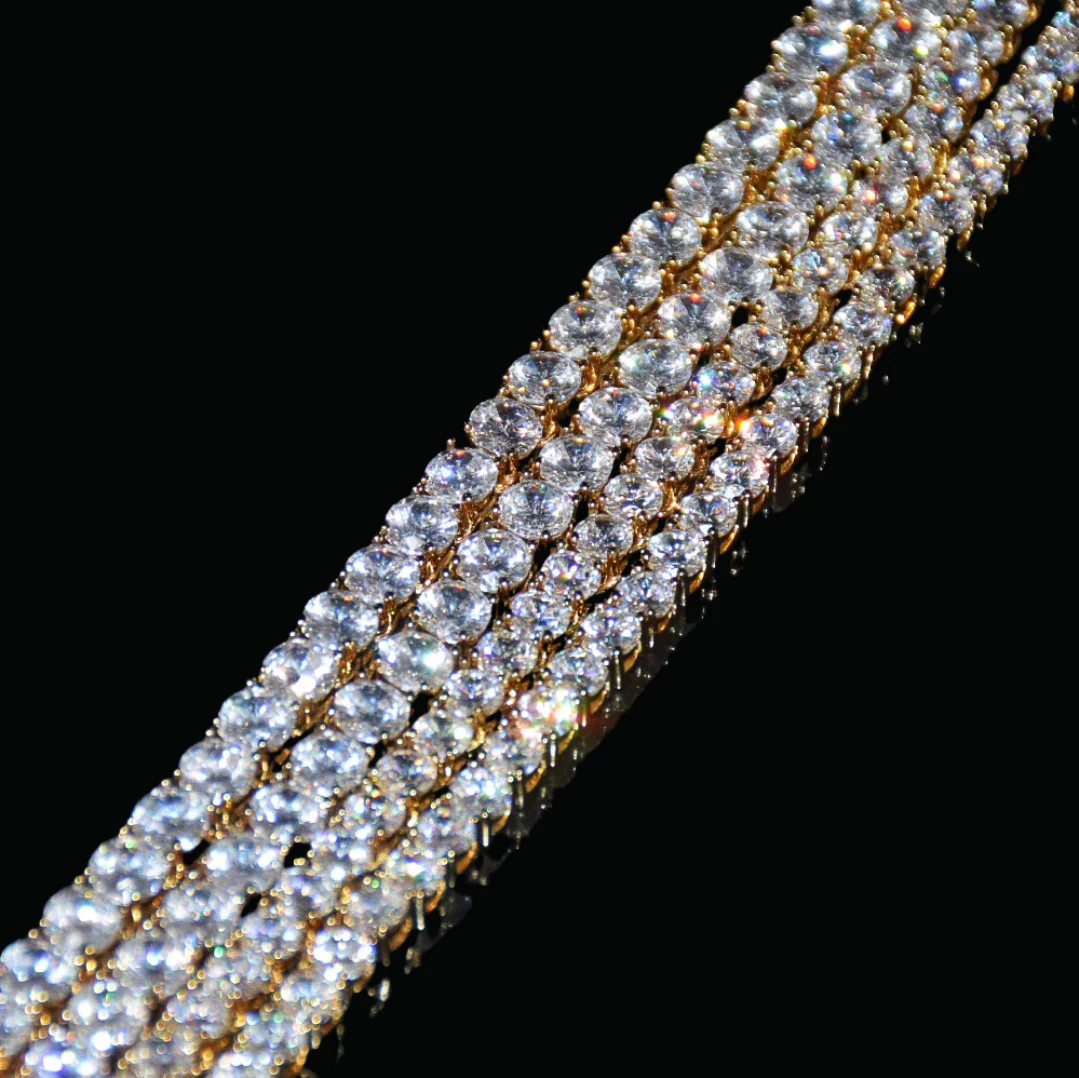 BEST | 3MM-5MM Row Style Endless Bling Shine Tennis Iced Out Diamond Necklace Chain - Image 6