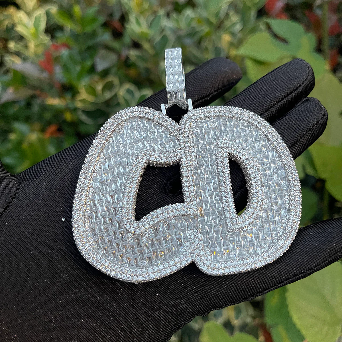 Big Baguette Iced Out Personalized Custom Name Necklace Pendant - Image 8