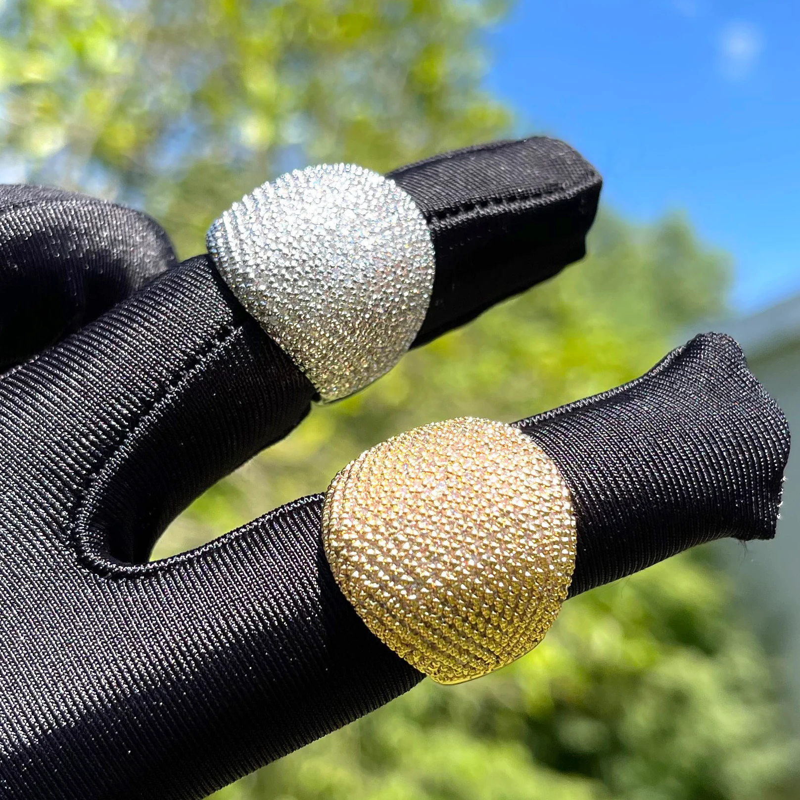 Bold Round Iced Out Diamond Ring - Image 8