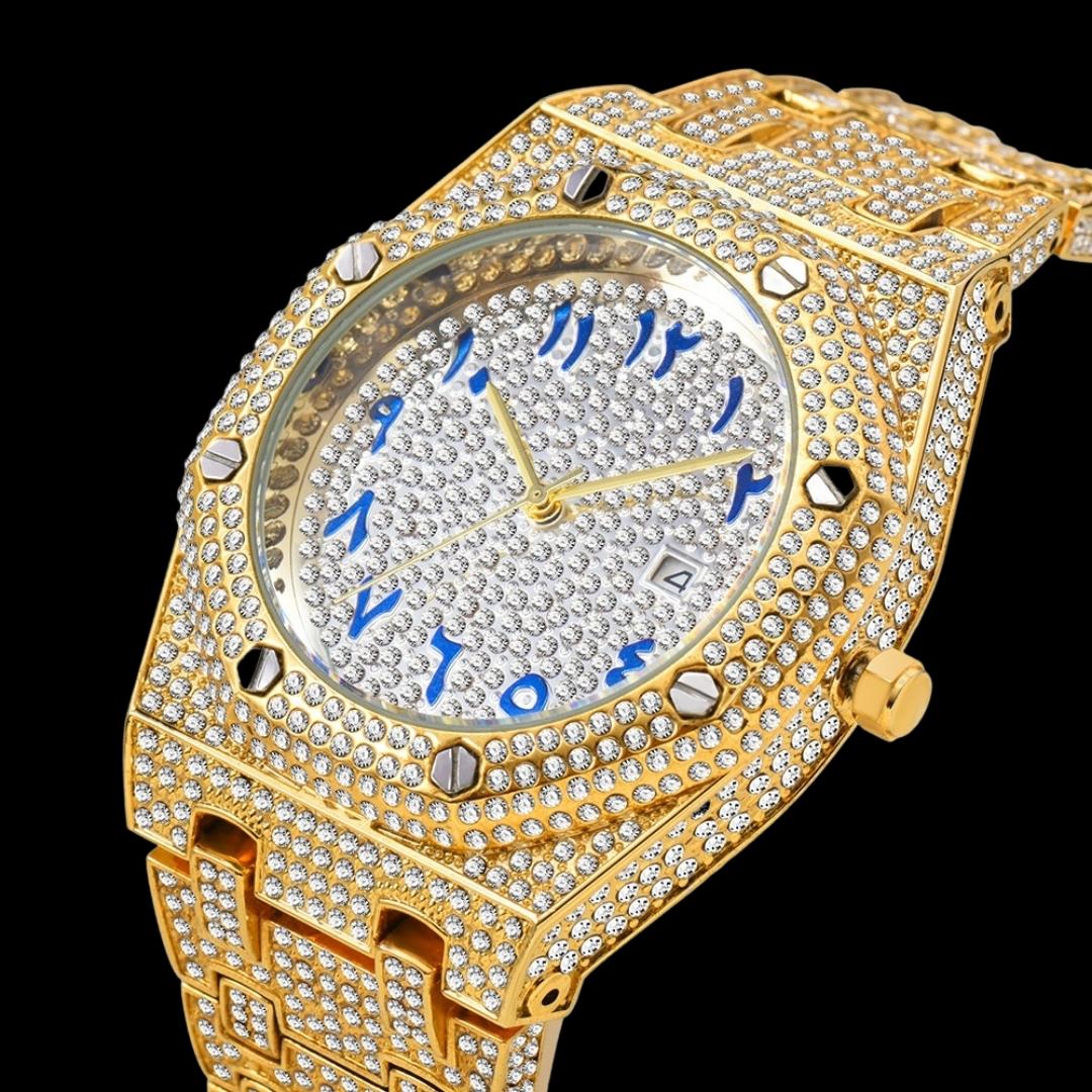 Bust Down Date Arabic Numerals VVS Iced Out Diamond Watch - Image 4