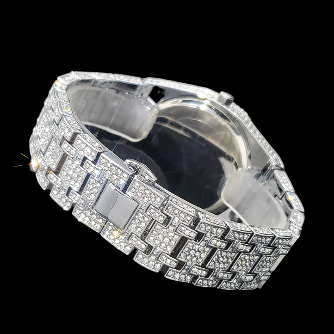 Bust Down Date Arabic Numerals VVS Iced Out Diamond Watch - Image 8