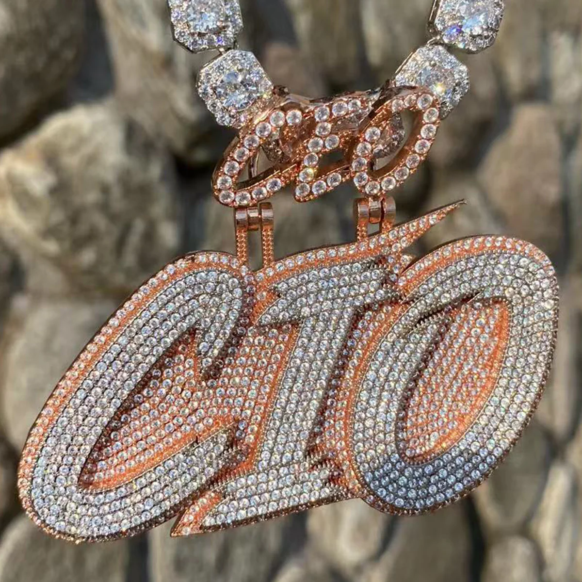 CEO Bail with Your Name Iced Out Personalized Custom Name Necklace Pendant - Image 3
