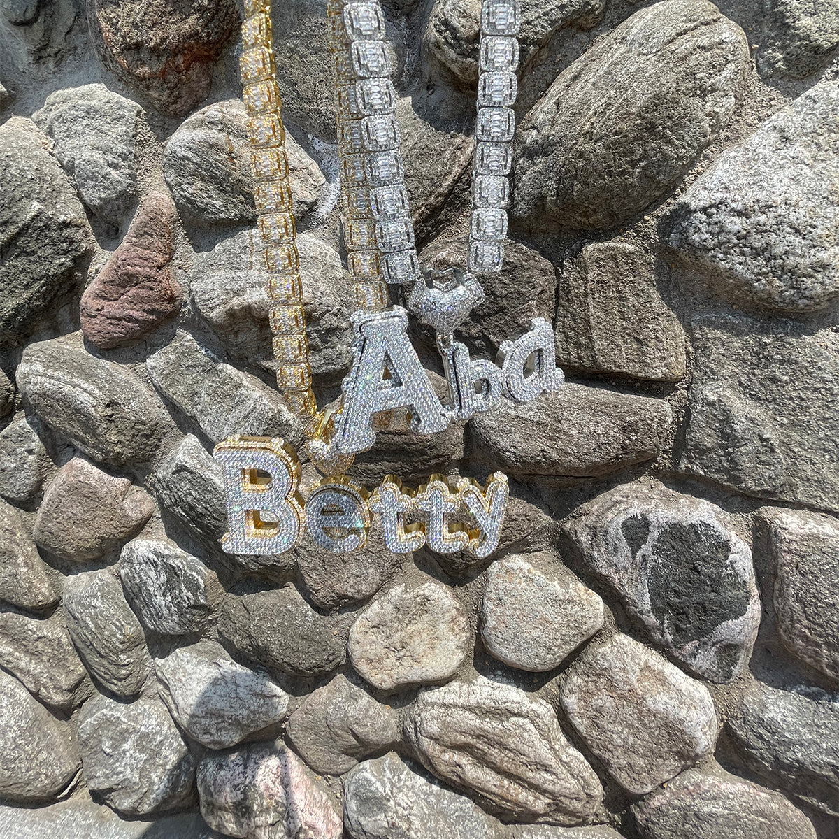 Charming Glow Heart Bail Iced Out Personalized Custom Name Necklace Pendant - Image 11