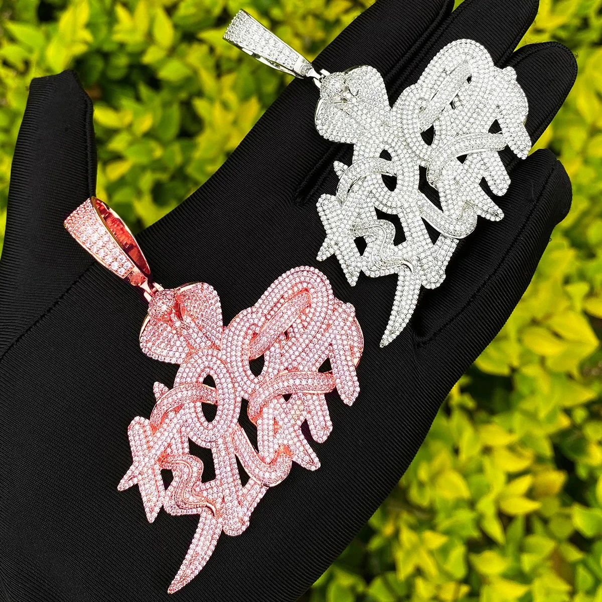 Cobra Hood Slatt Iced Out Diamond Pendant Necklace - Image 2