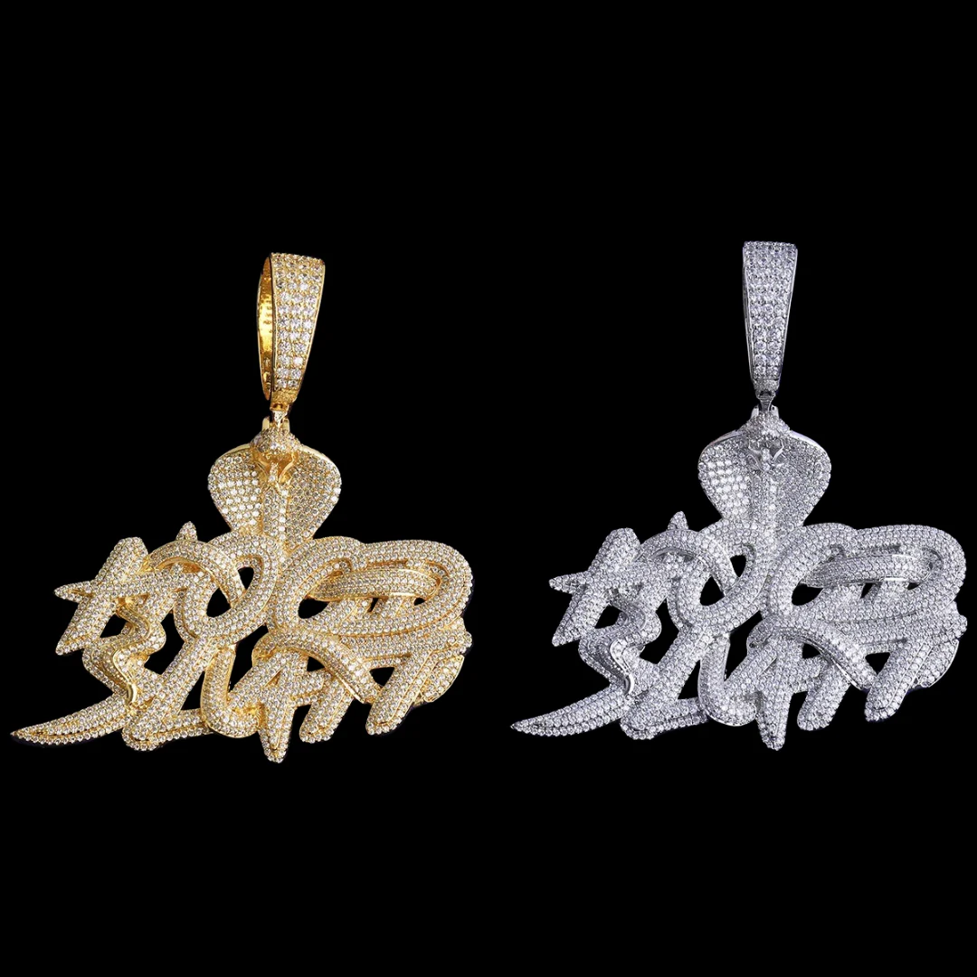 Cobra Hood Slatt Iced Out Diamond Pendant Necklace - Image 4