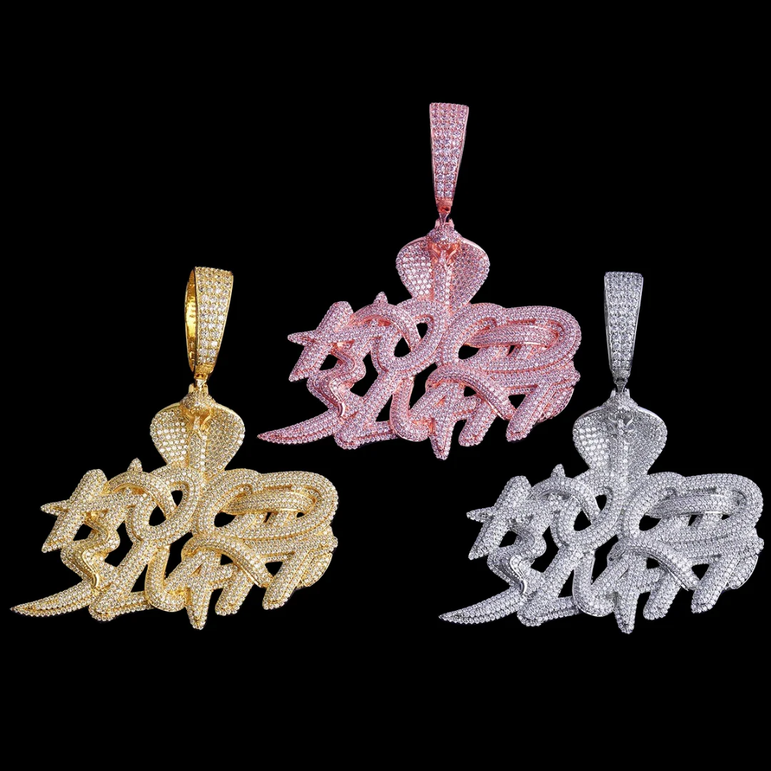 Cobra Hood Slatt Iced Out Diamond Pendant Necklace - Image 5