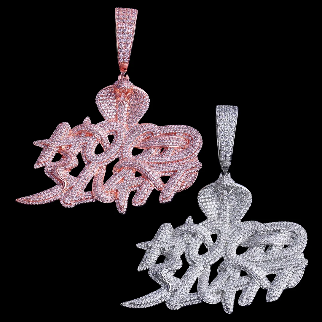 Cobra Hood Slatt Iced Out Diamond Pendant Necklace - Image 6