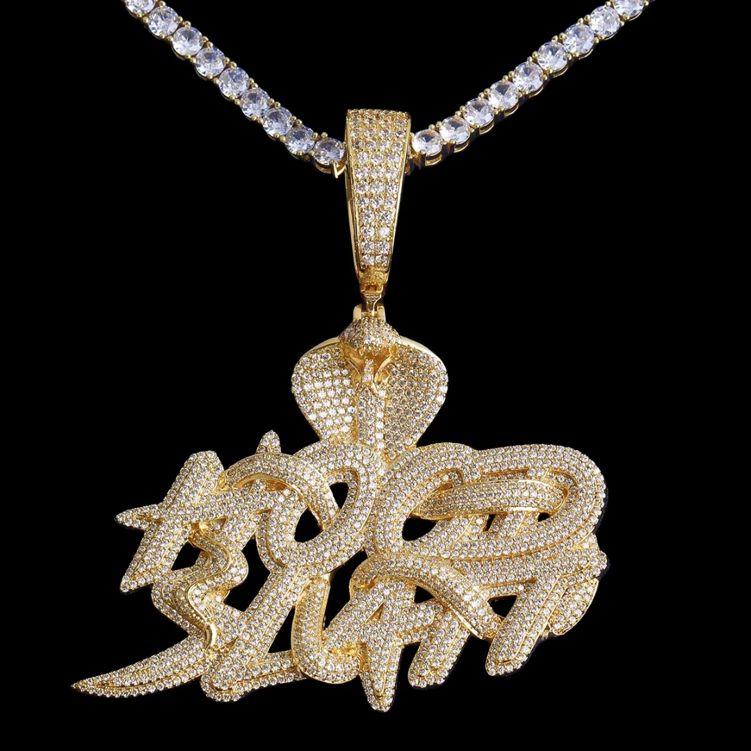 Cobra Hood Slatt Iced Out Diamond Pendant Necklace - Image 7
