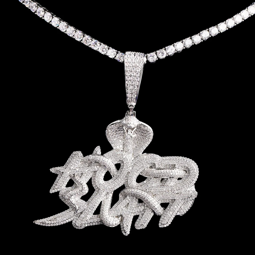 Cobra Hood Slatt Iced Out Diamond Pendant Necklace - Image 8