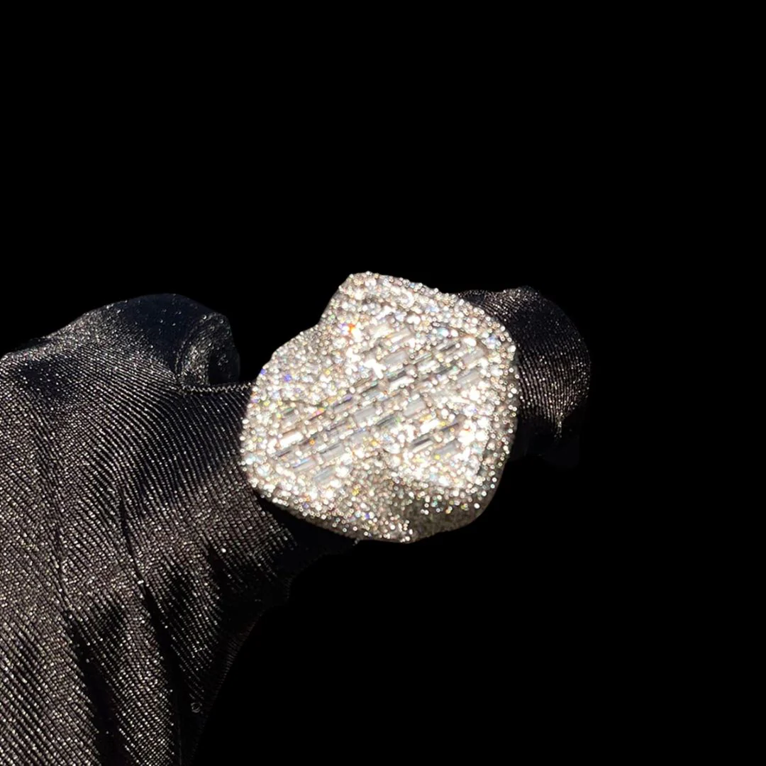 Cross Baguette Iced Out Diamond Ring - Image 6