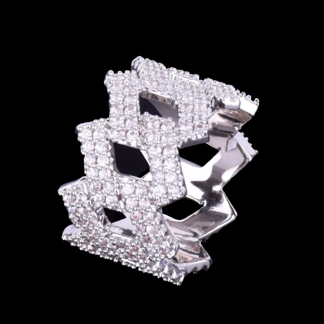 Crown Miami Cuban Link Iced Out Diamond Ring - Image 4