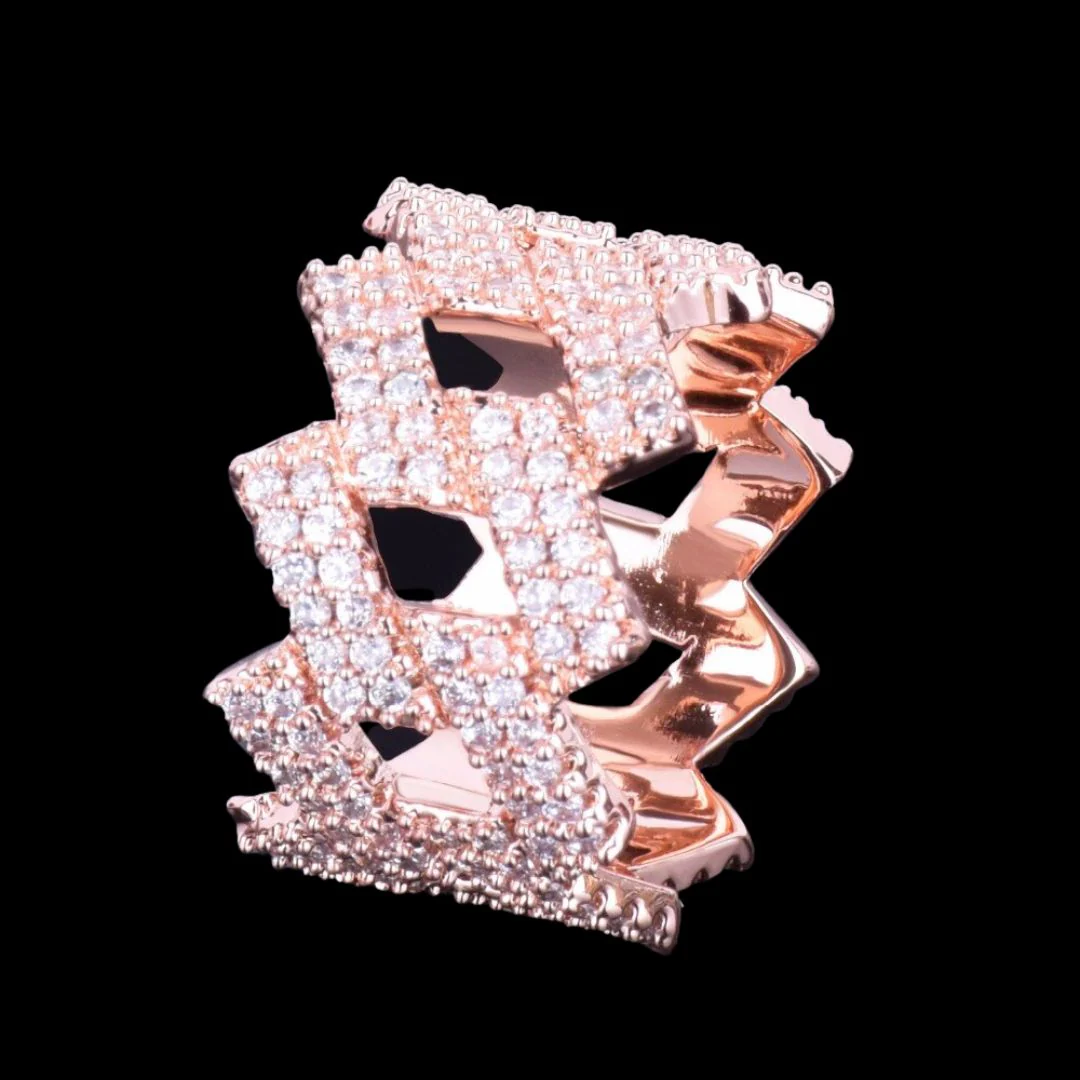 Crown Miami Cuban Link Iced Out Diamond Ring - Image 5