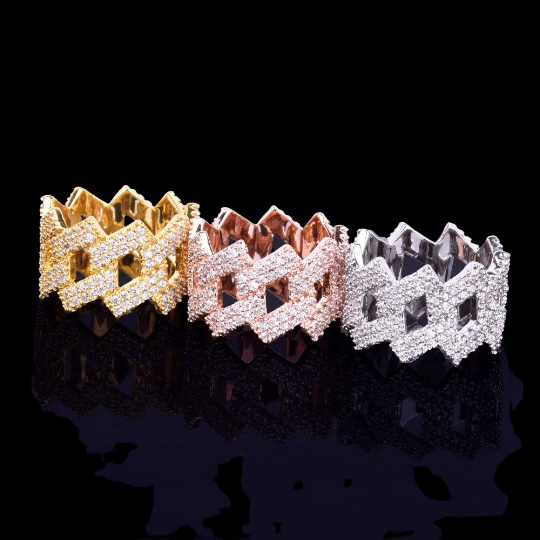 Crown Miami Cuban Link Iced Out Diamond Ring - Image 7