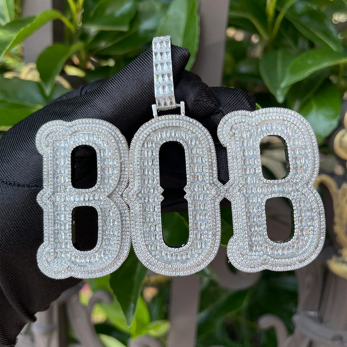 Cursive Iced Out Personalized Custom Name Necklace Pendant - Image 10