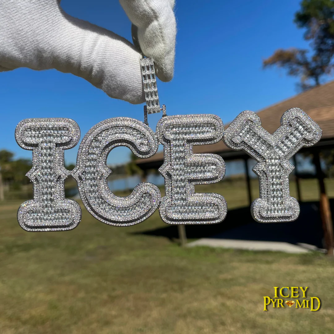 Cursive Iced Out Personalized Custom Name Necklace Pendant - Image 15