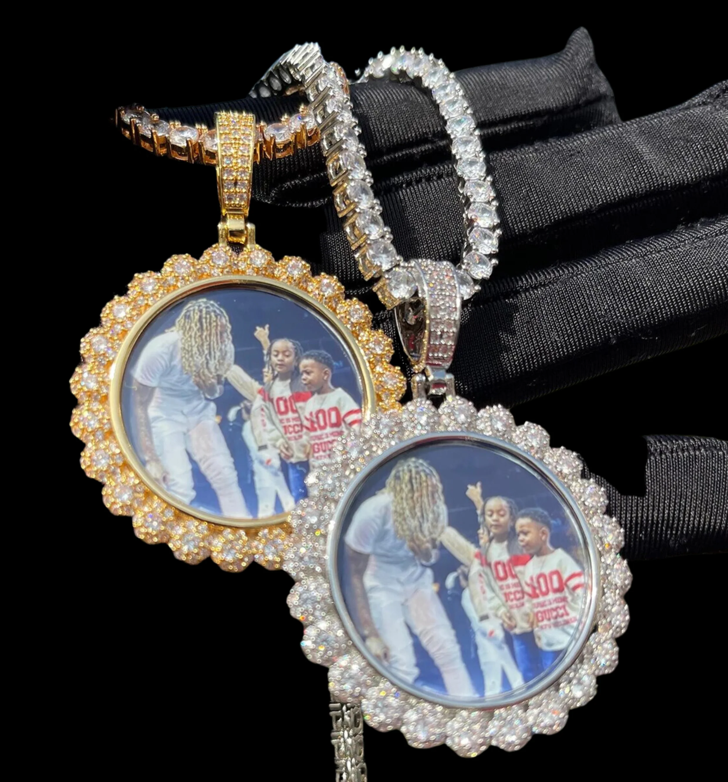 Flower Tennis Custom Photo Picture Pendant Necklace - Image 4