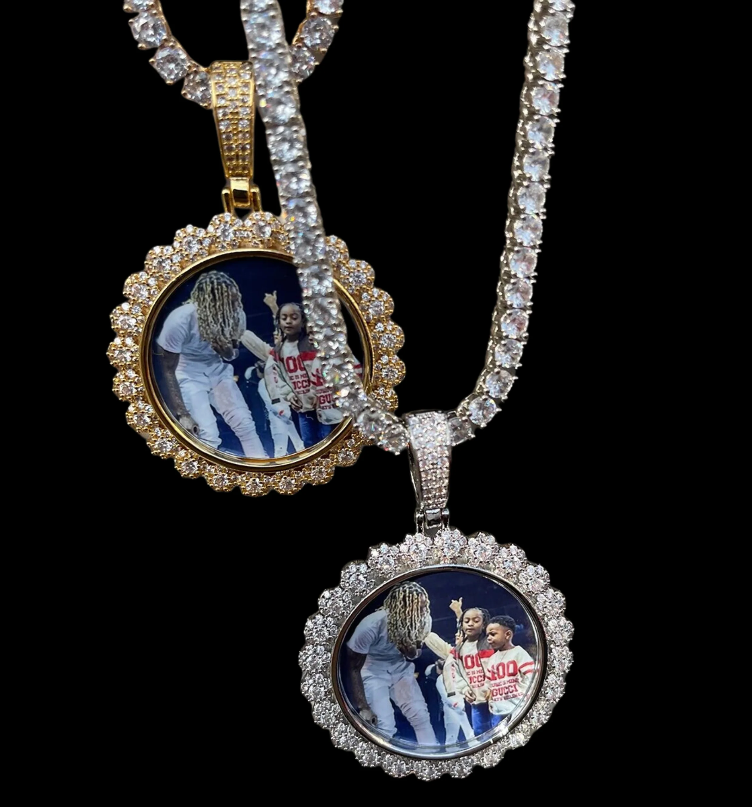 Flower Tennis Custom Photo Picture Pendant Necklace - Image 5